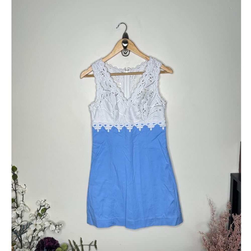 LILLY PULITZER Sandi Stretch Shift Dress Periwinkle Blue Sz 0 $248 {3R7} - Picture 3 of 7
